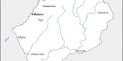Mappa di maputsoe il Lesoto