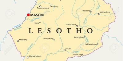 Mappa di maseru il Lesoto